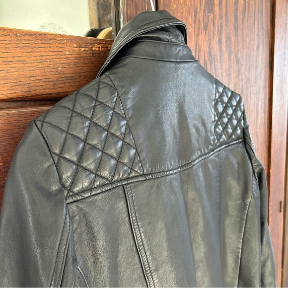 AllSaints Catch Biker Leather Jacket - Picture 6 of 10